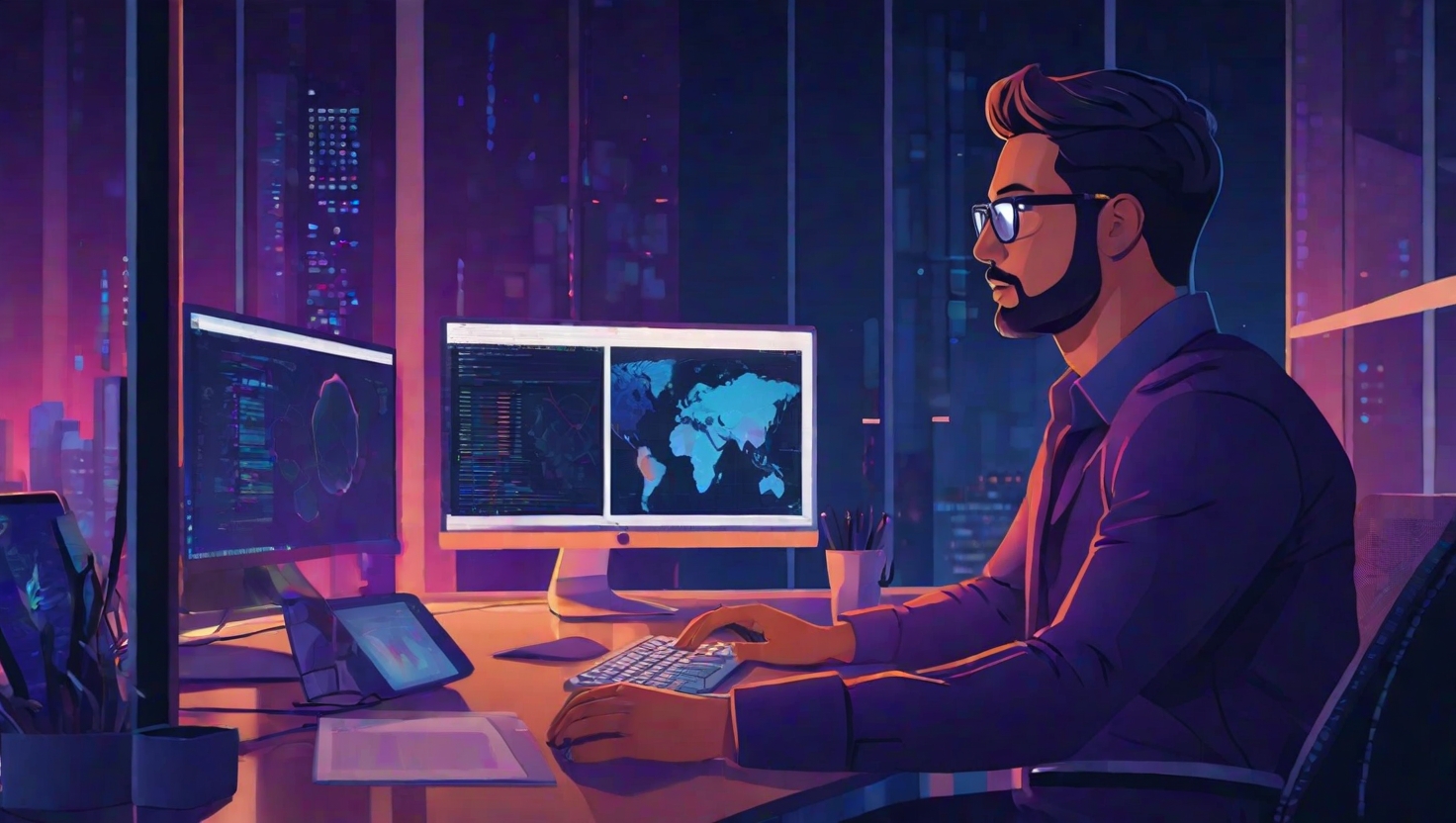 Developer working with AI coding tools