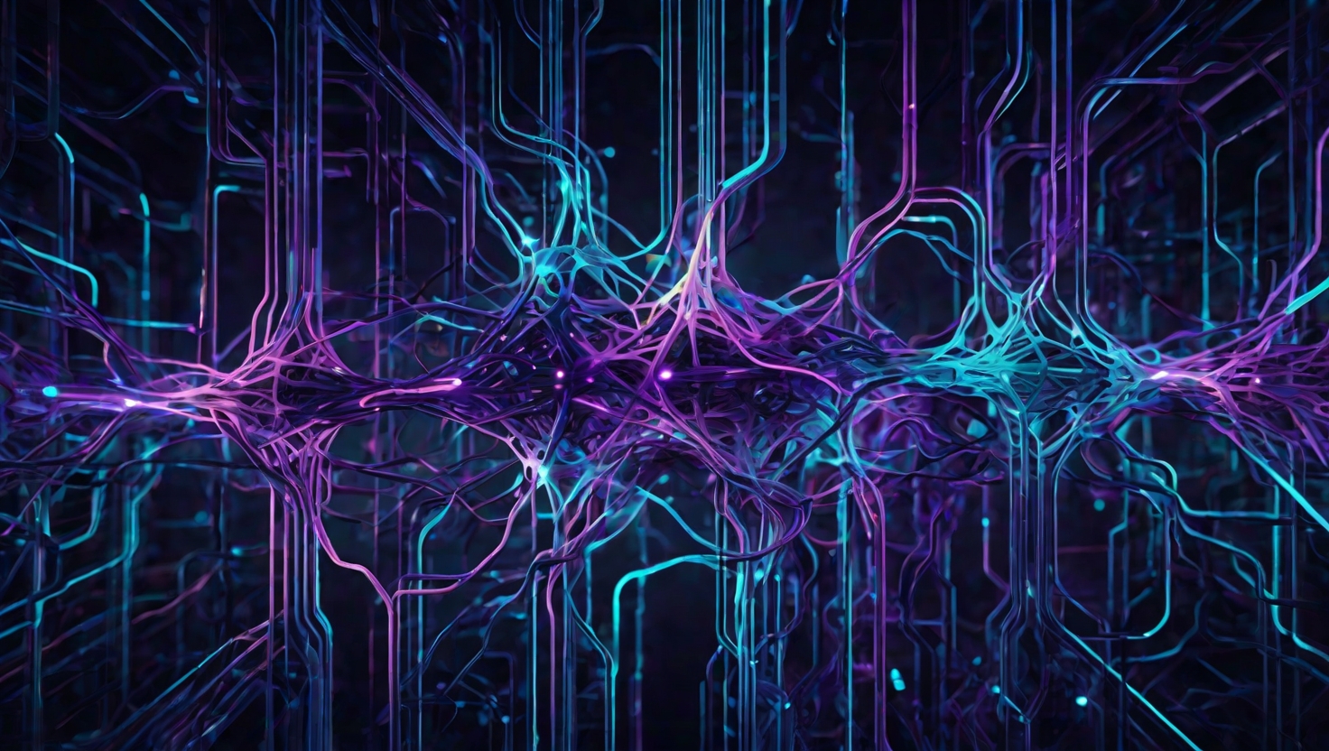 Abstract visualization of Elixir processes communicating like AI agents